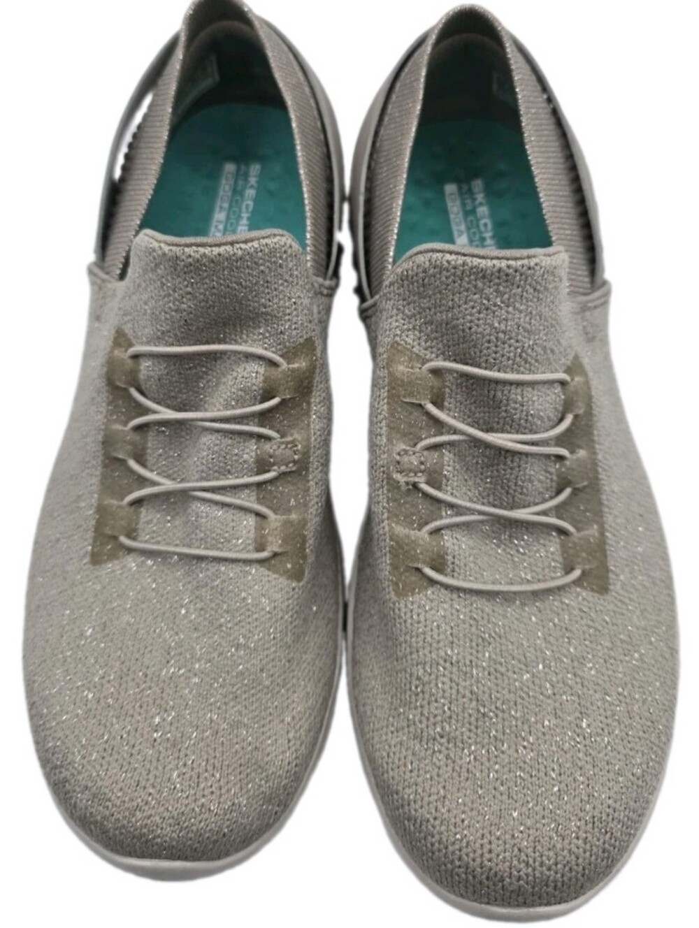 Skechers Women You Sneakers Size 6 Shoes Slip On Beige Tan Air Cooled Goga Mat
